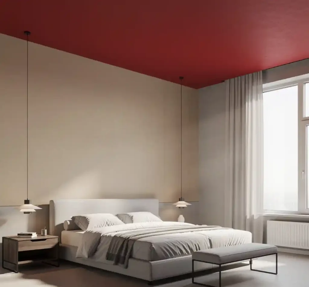23-Red Bedroom Idea