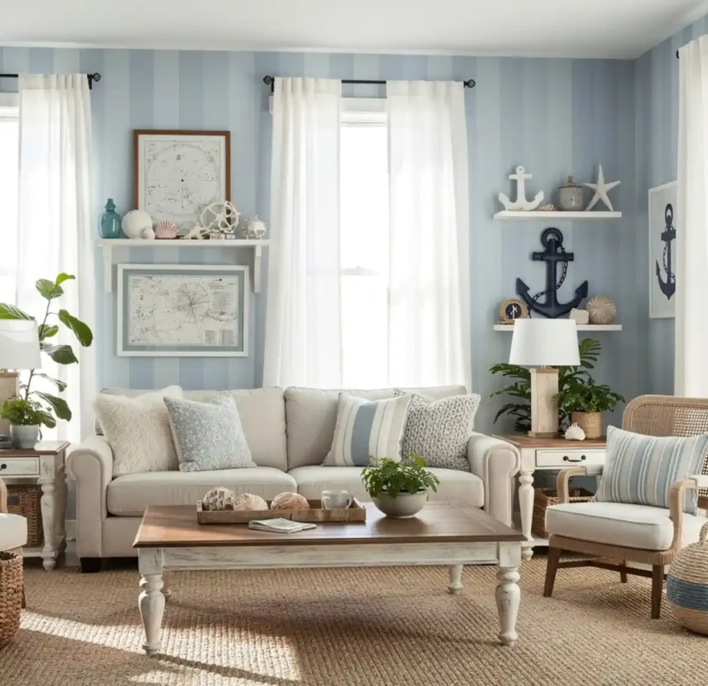 24-Blue Living Room Idea