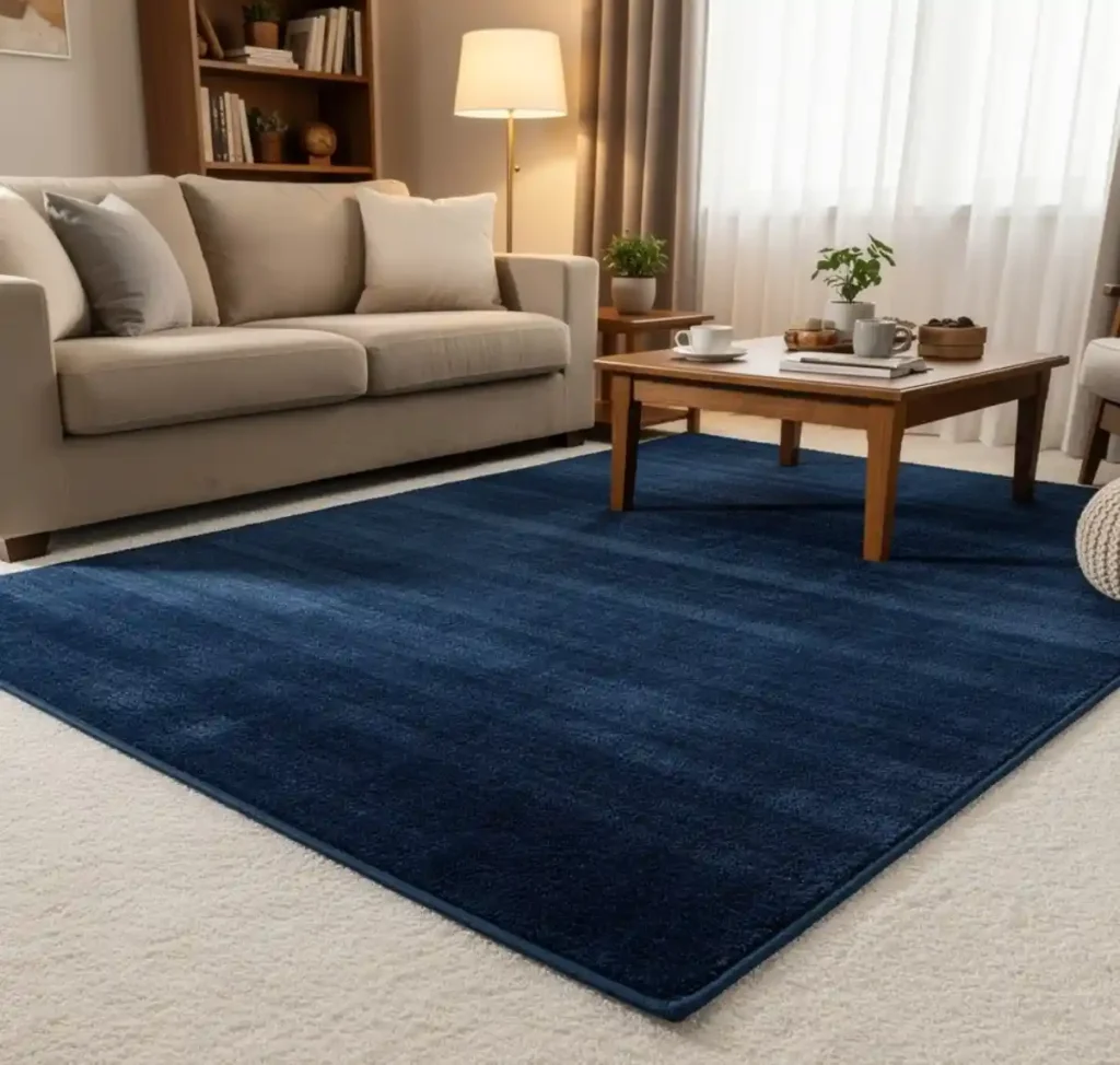 24-Blue and White Living Room Idea