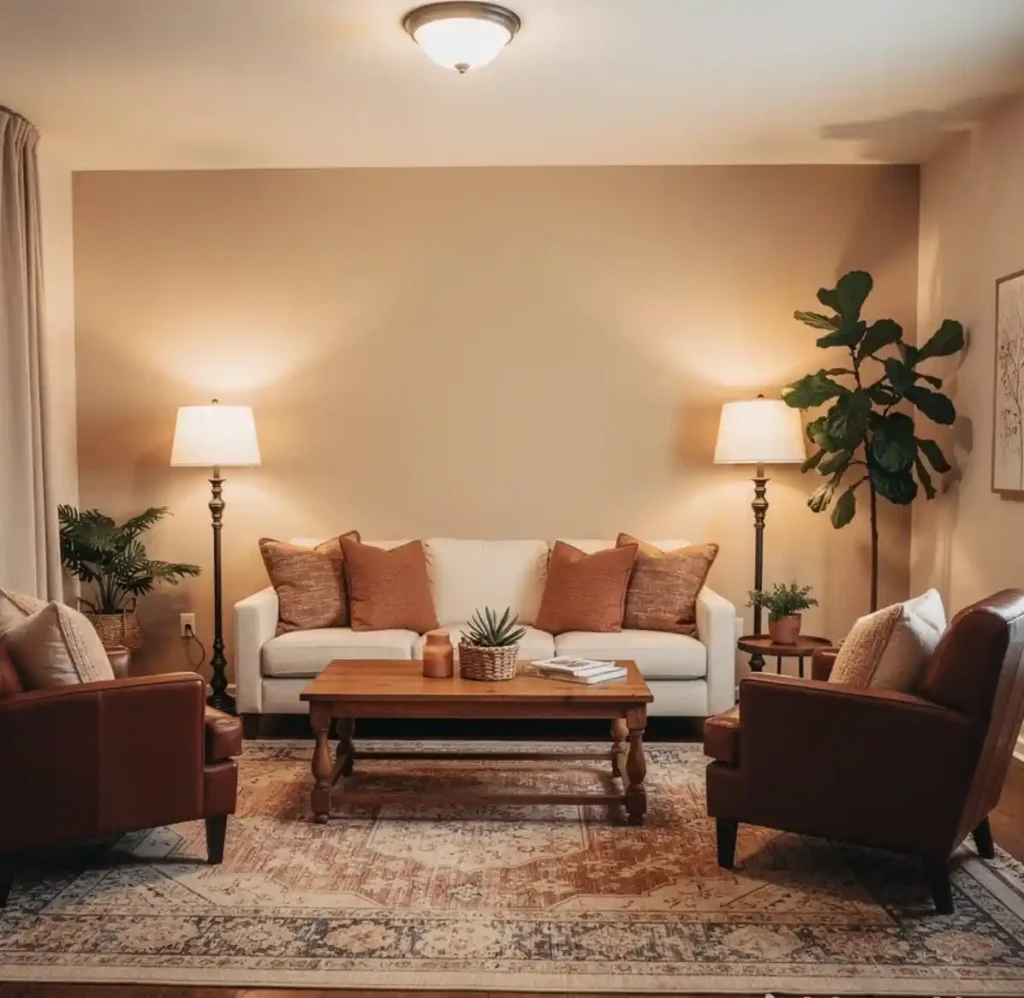 24-Brown Living Room Idea