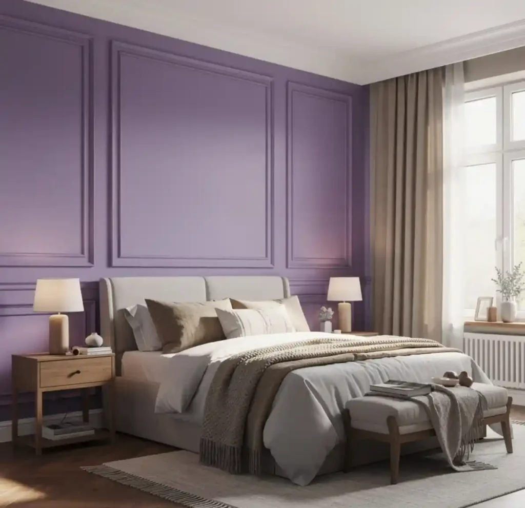 24-Purple Bedroom Idea
