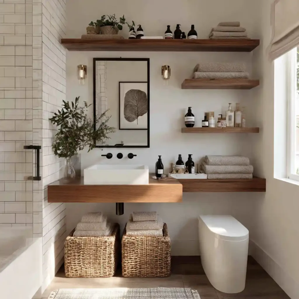 24-Small Bathroom with Shower Idea