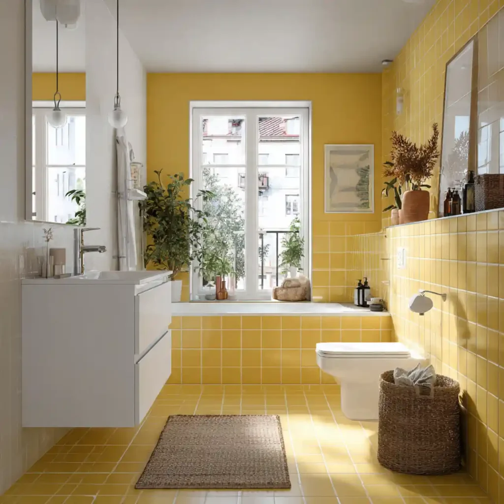24-Yellow Bathroom Idea