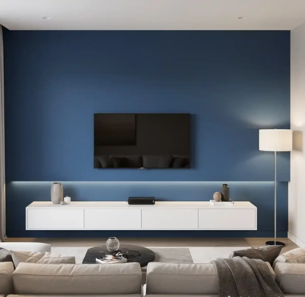 25-Blue and White Living Room Idea