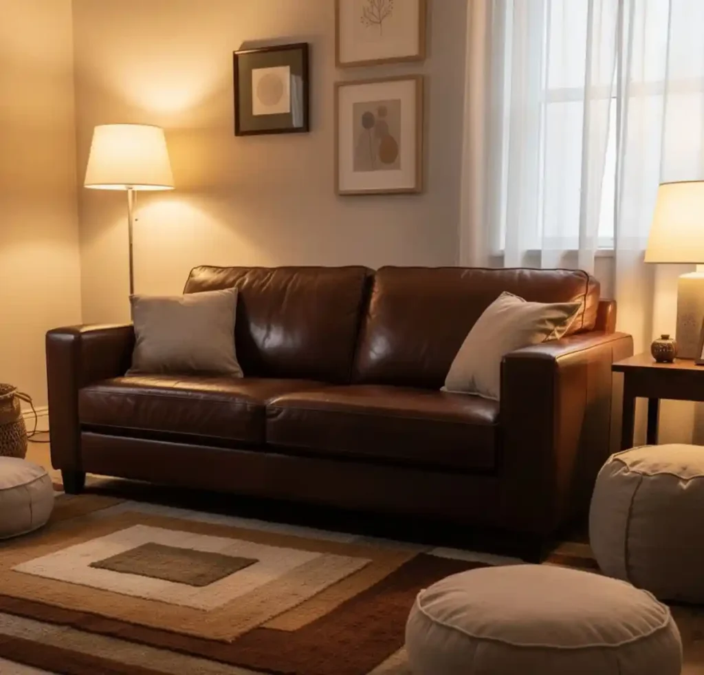 25-Brown Couch Living Room Idea
