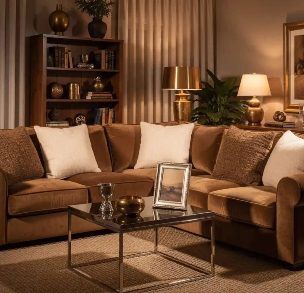 25-Brown Living Room Idea