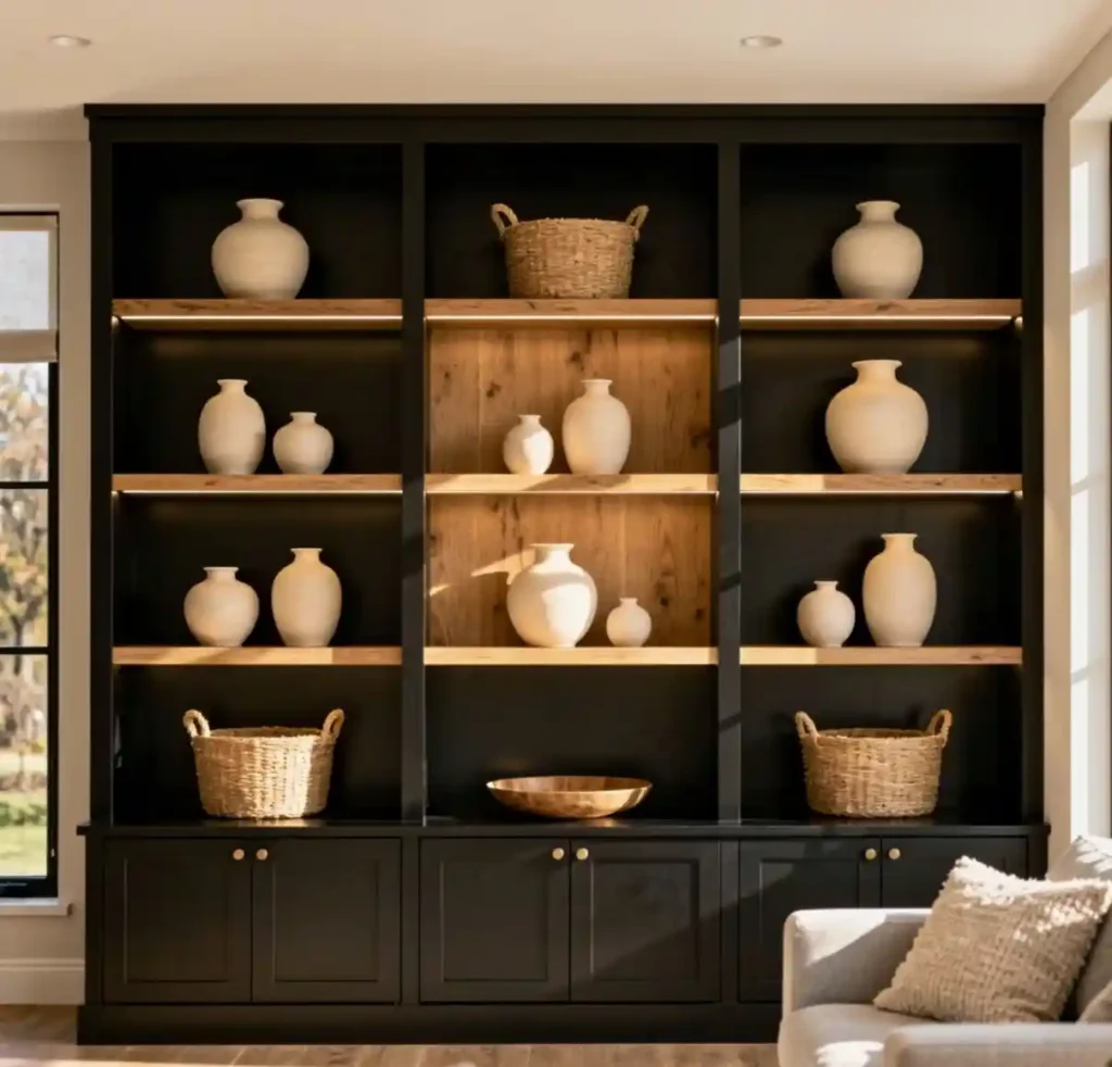 25-Built-In Shelves Living Room Idea