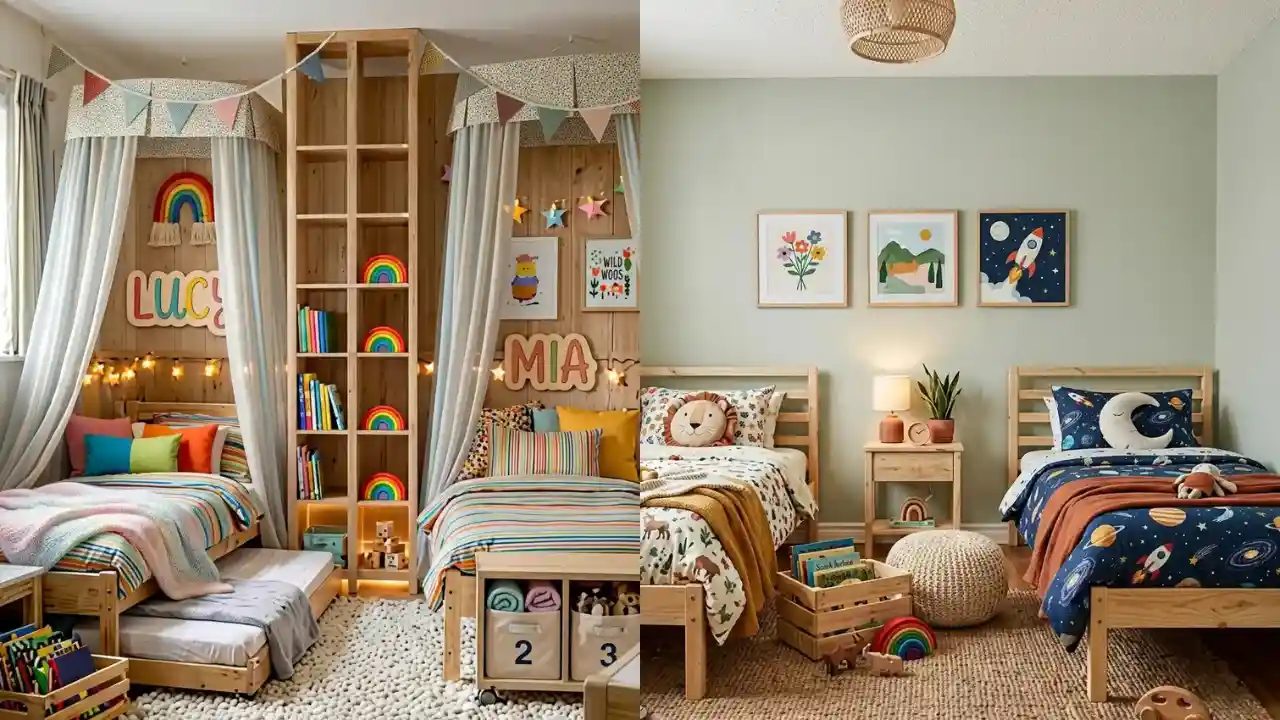 25 Kids Shared Bedroom Ideas Smart Layouts, Space-Saving Beds and Stylish Designs