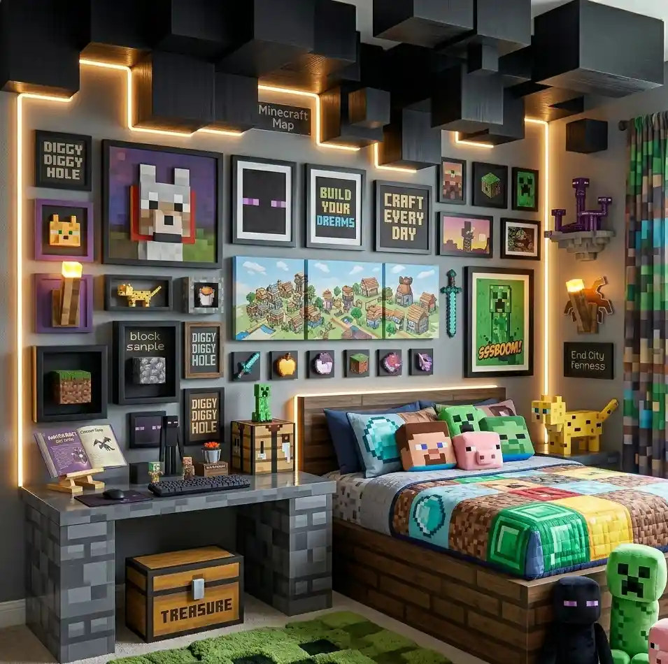 25-Minecraft Bedroom Idea