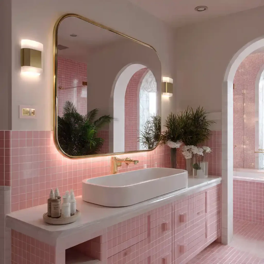 25-Stunning Pink Bathroom Idea