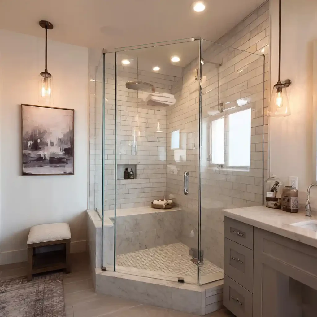 25-Walk-In Shower No Door Idea