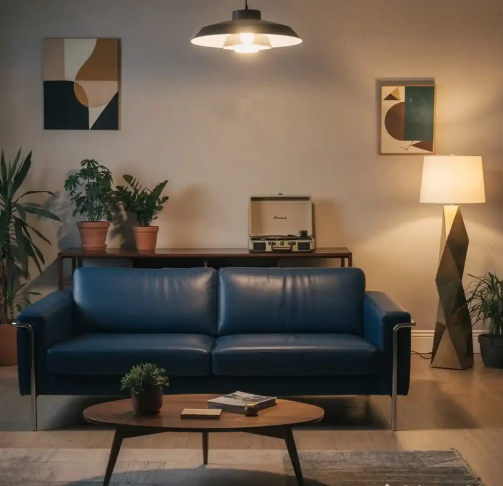 26-Blue Living Room Idea