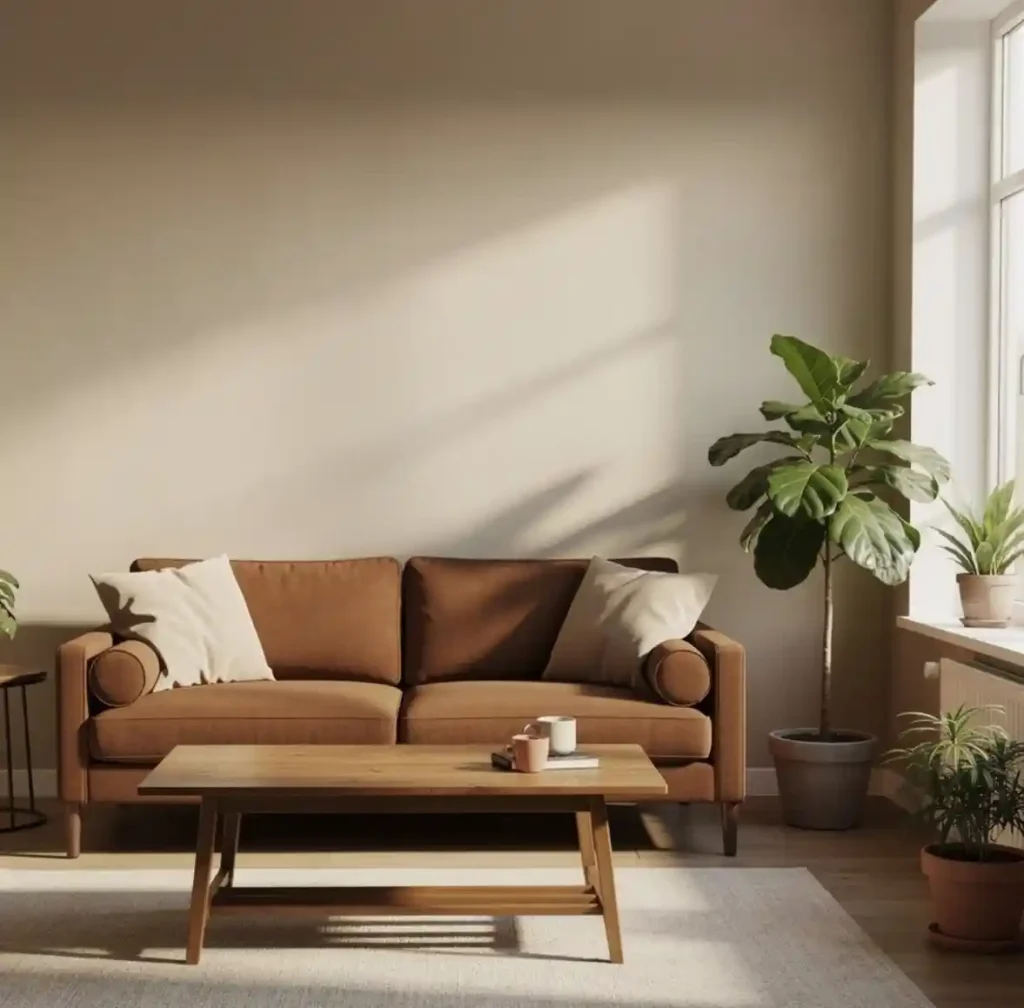 26-Brown Sofa Living Room Idea