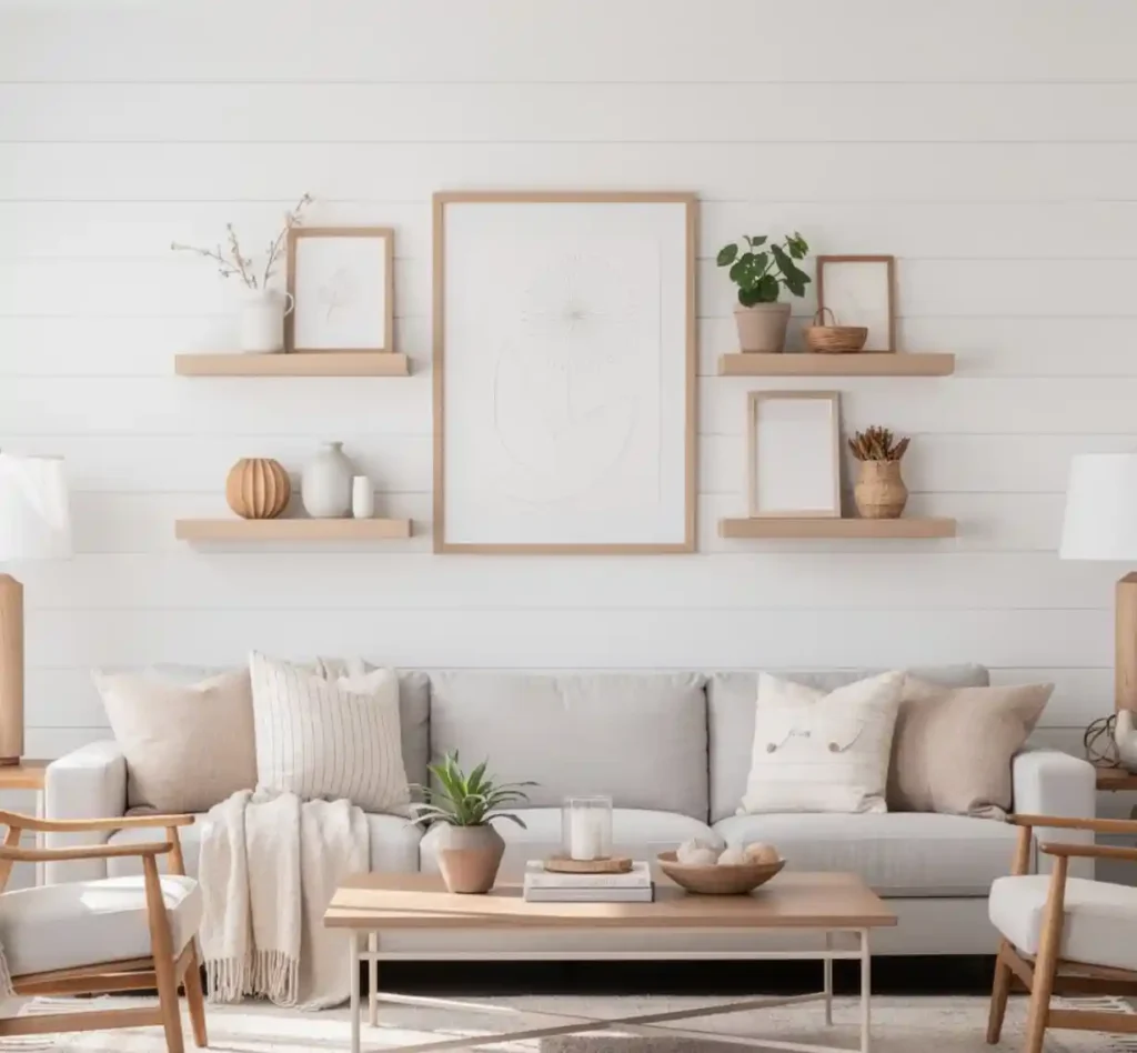 26-Creative Living Room Wall Idea