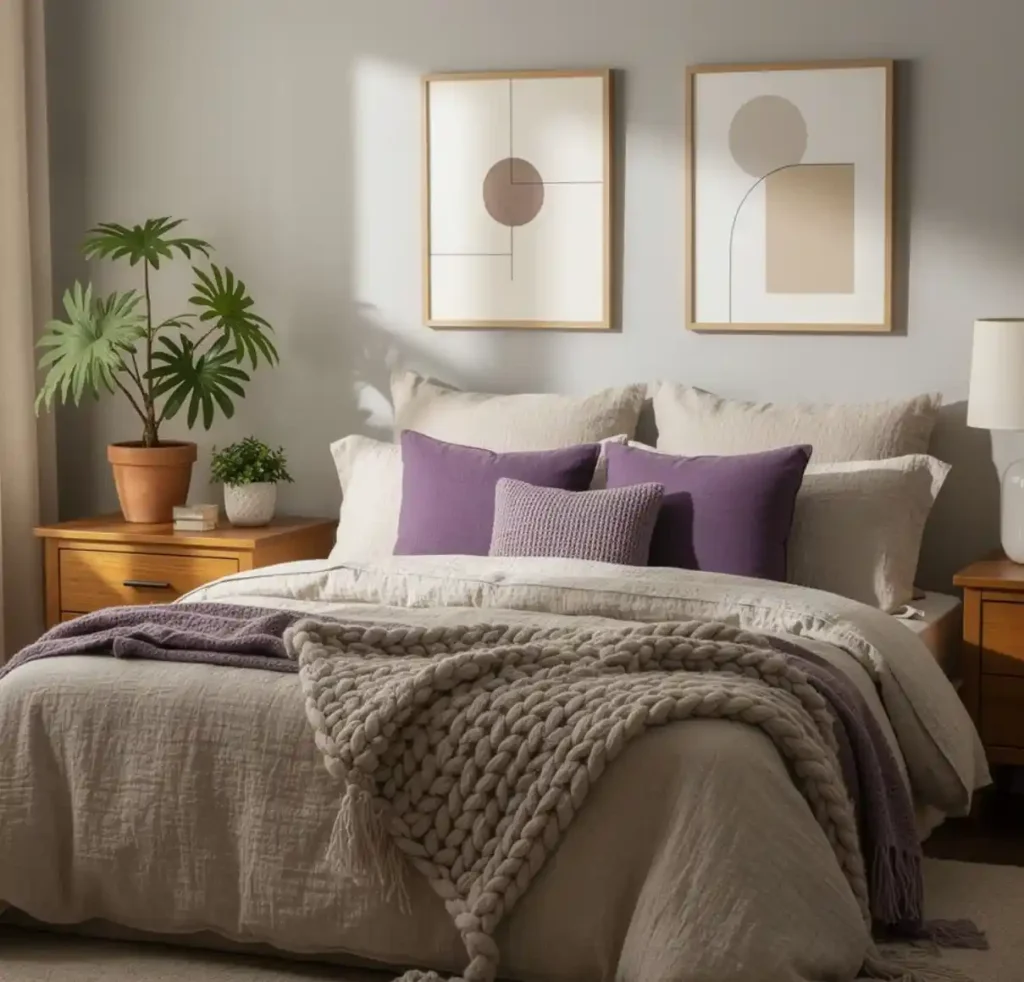 27-Purple Bedroom Idea