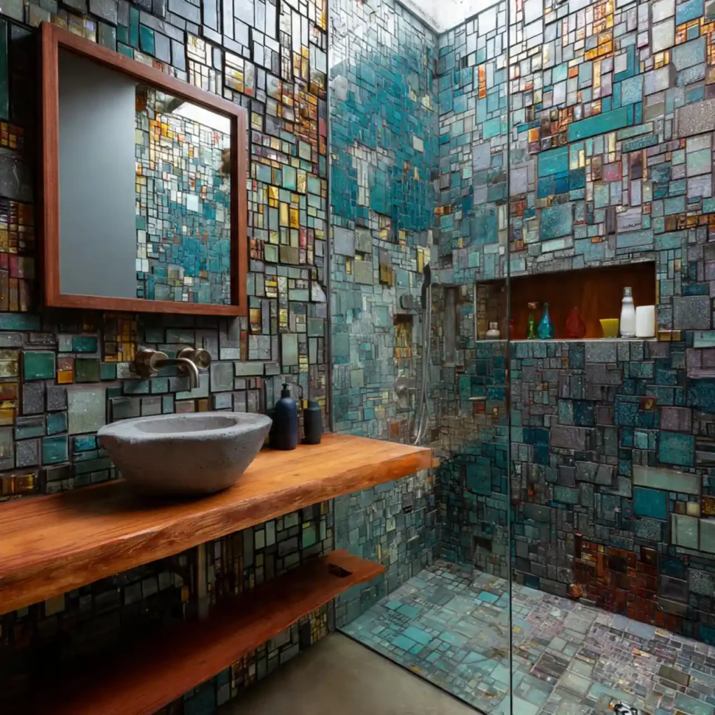 27-Unique Shower Tile Design Idea