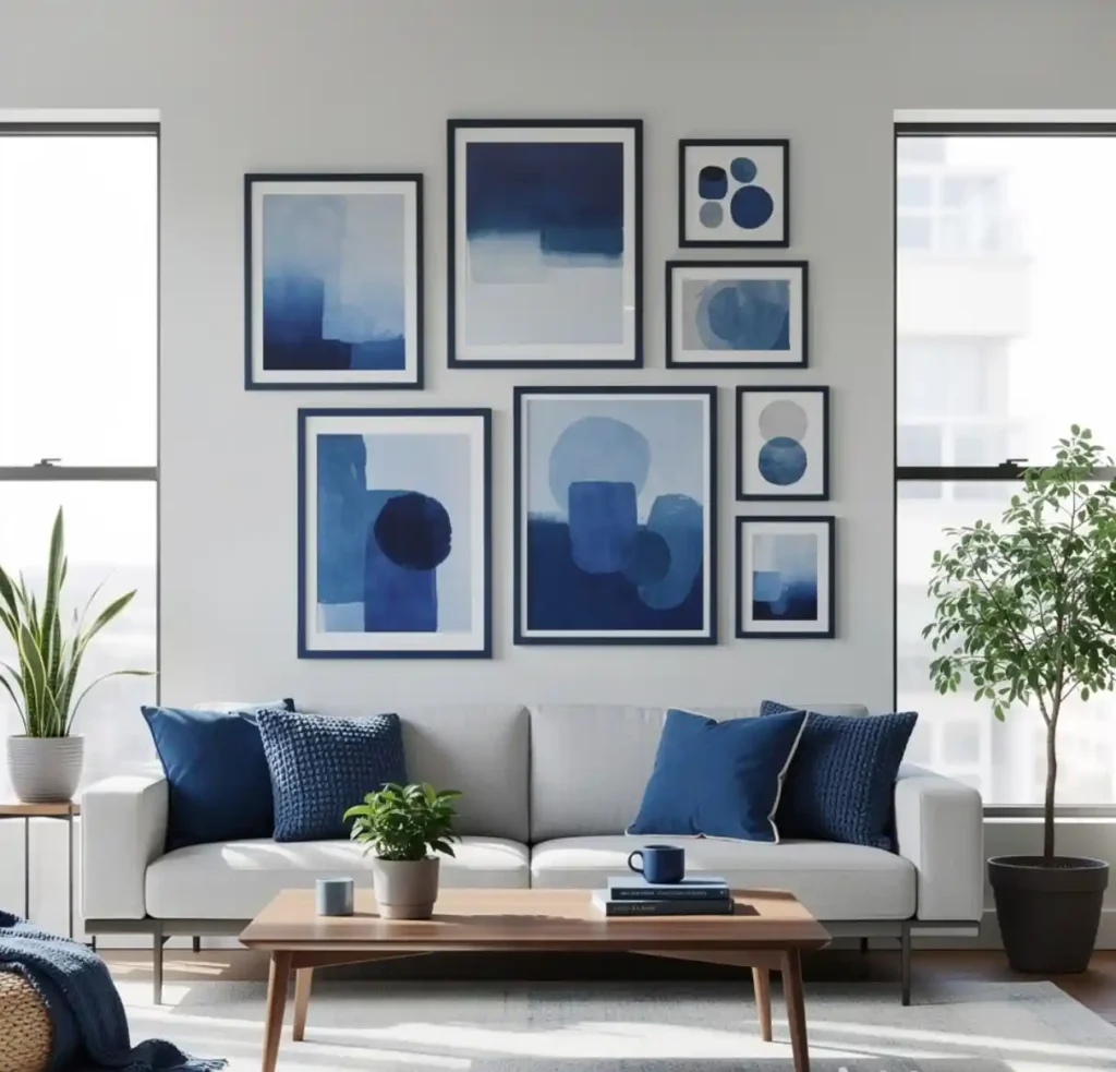 28-Blue Living Room Idea