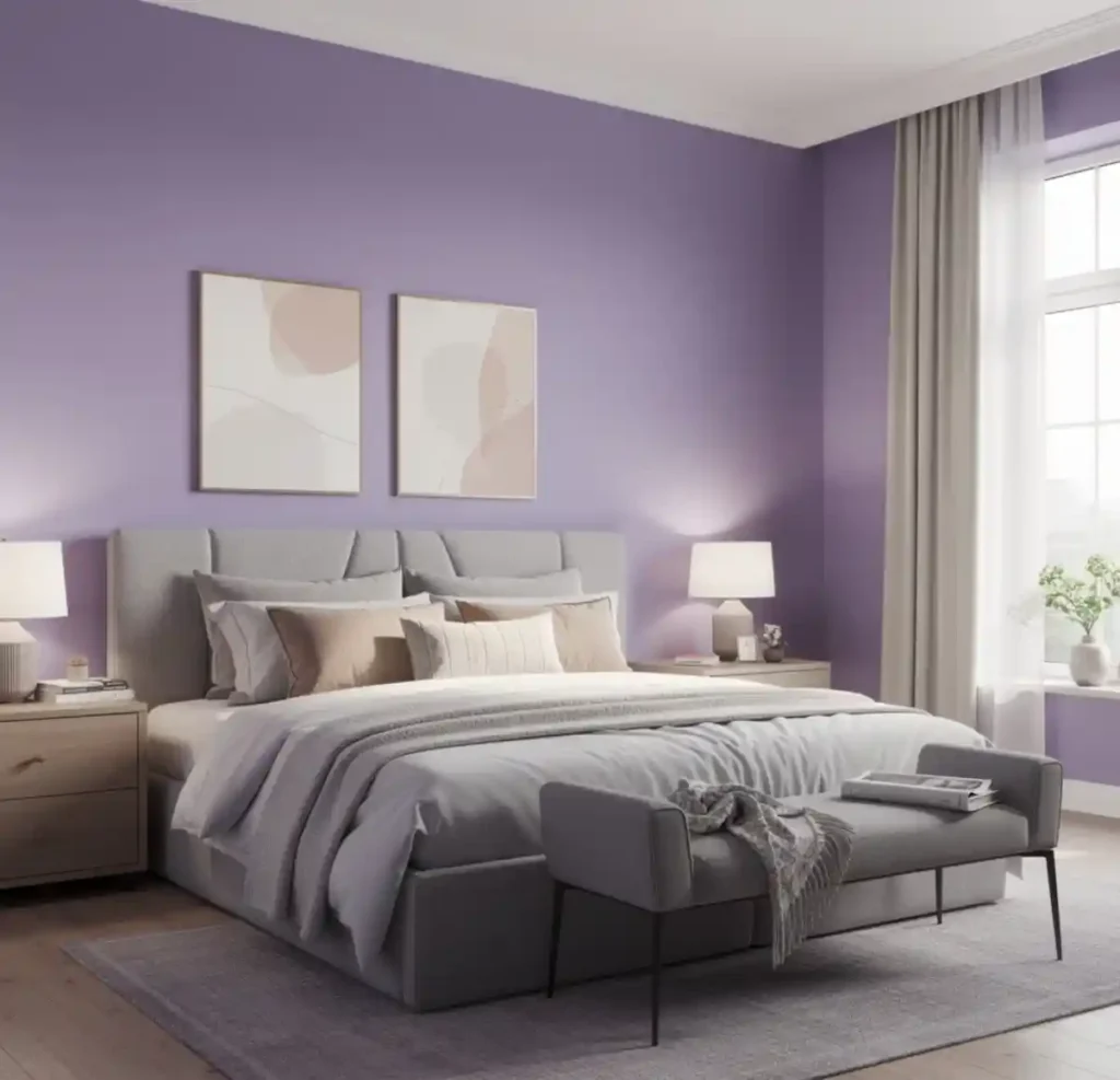 28-Purple Bedroom Idea