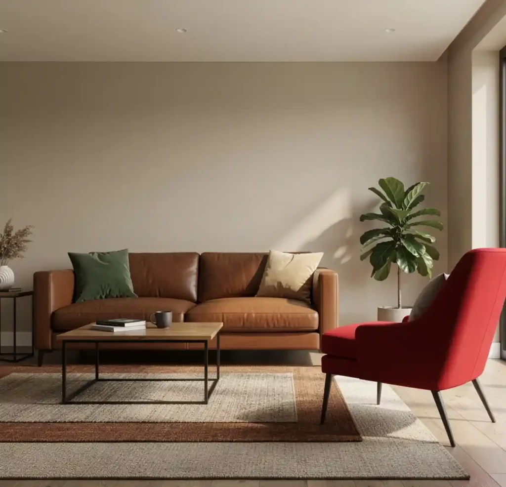 29-Brown Sofa Living Room Idea