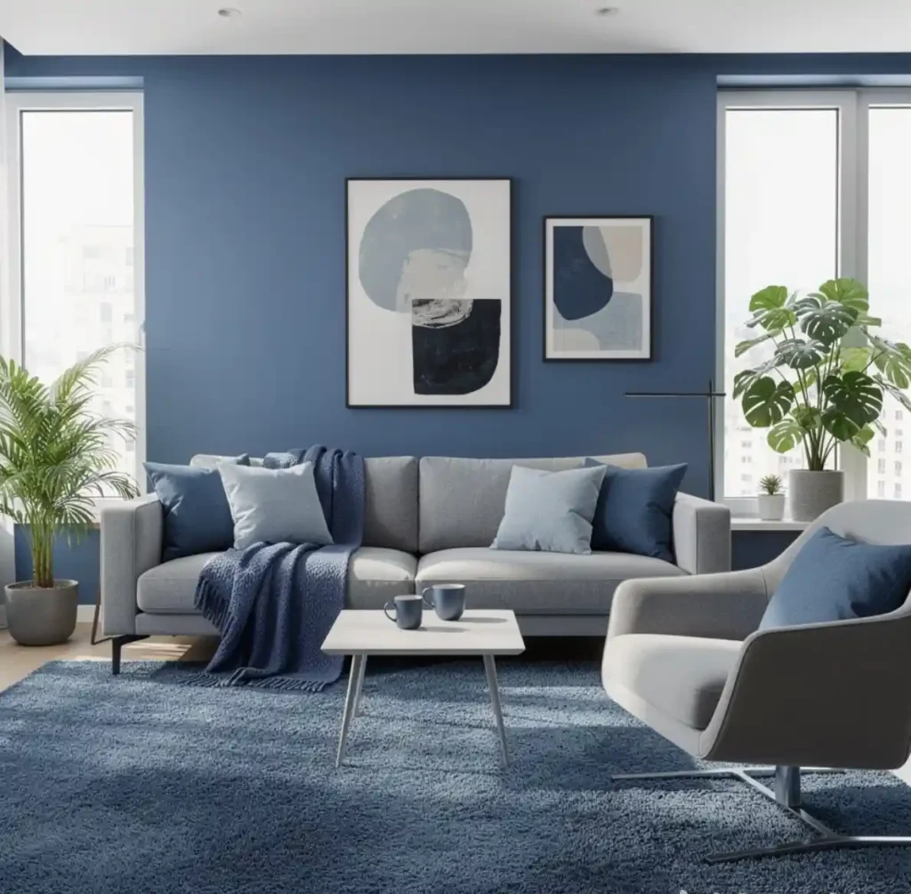 3-Blue Living Room Idea