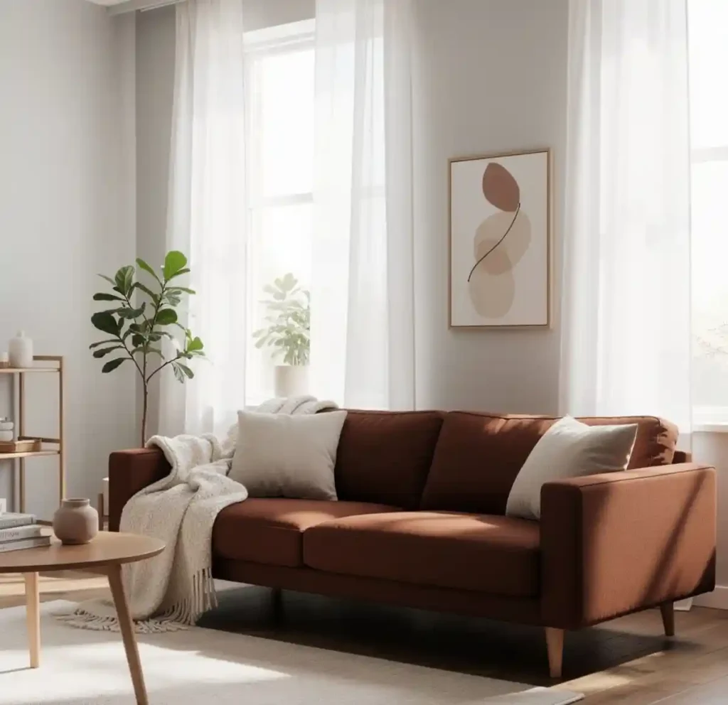 3-Brown Sofa Living Room Idea