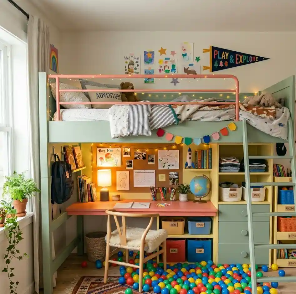 3-Kids Loft Beds Idea
