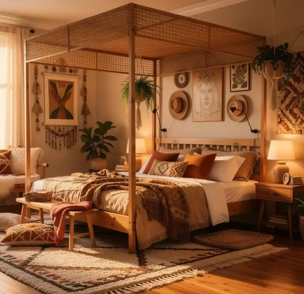 3-Modern Bohemian Bedroom Decor Idea