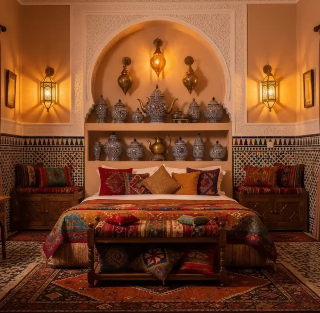 3-Moroccan Bedroom Decor Idea