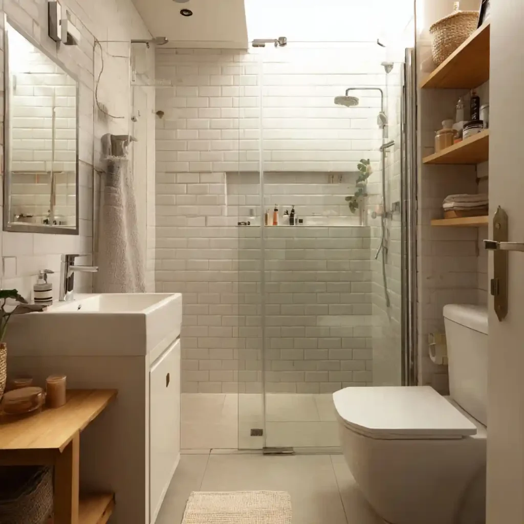 3-Small Bathroom with Shower Idea