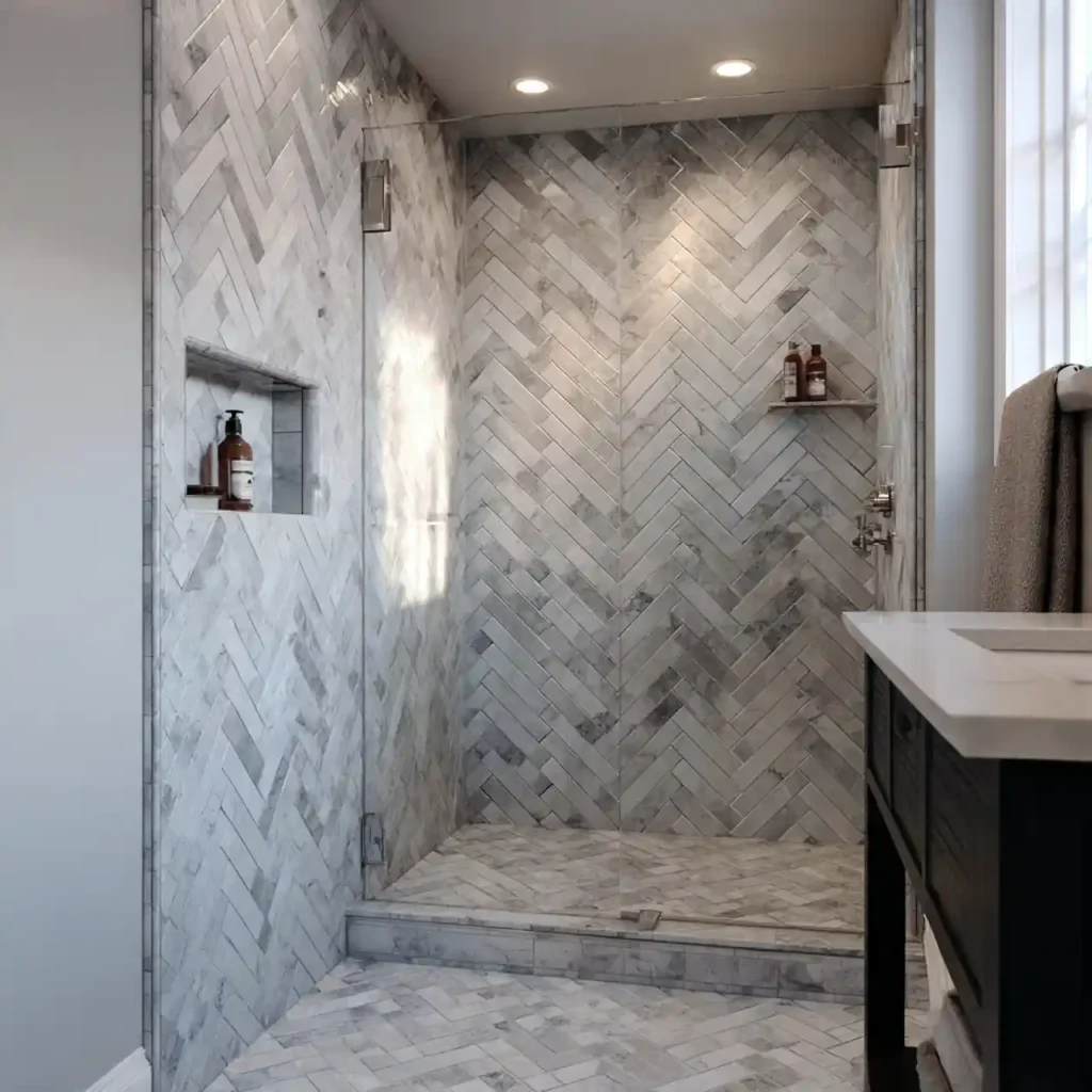 3-Unique Shower Tile Design Idea
