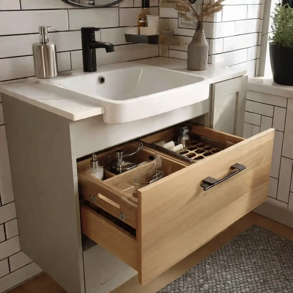 33-Under Bathroom Sink Organization Idea