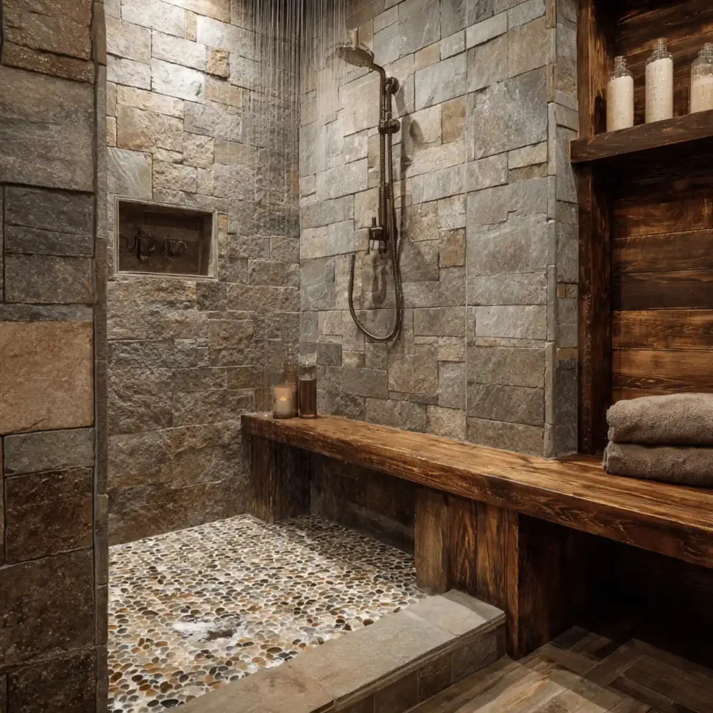 33-Unique Shower Tile Design Idea