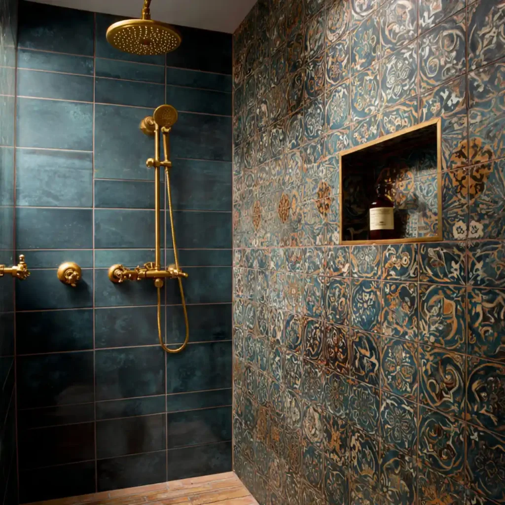 34-Unique Shower Tile Design Idea