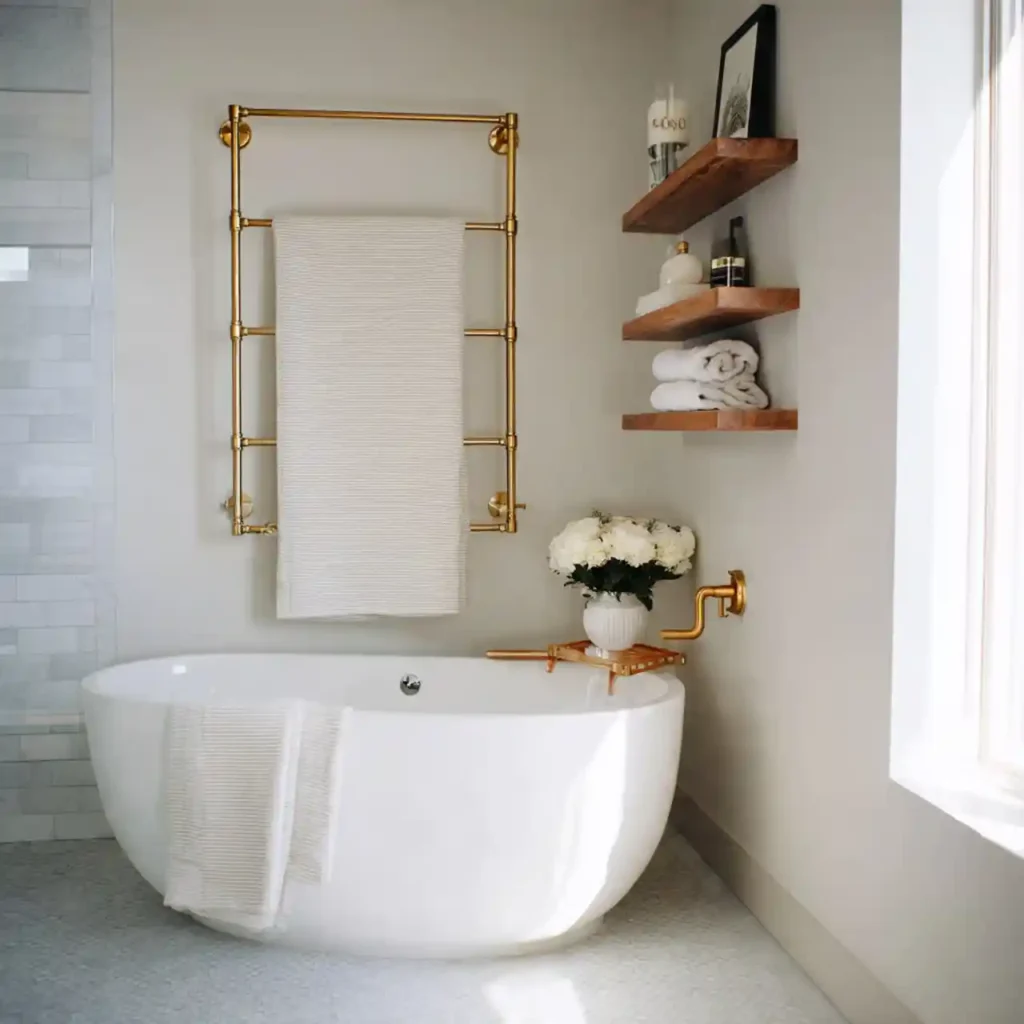 34-Unique Towel Rack Idea