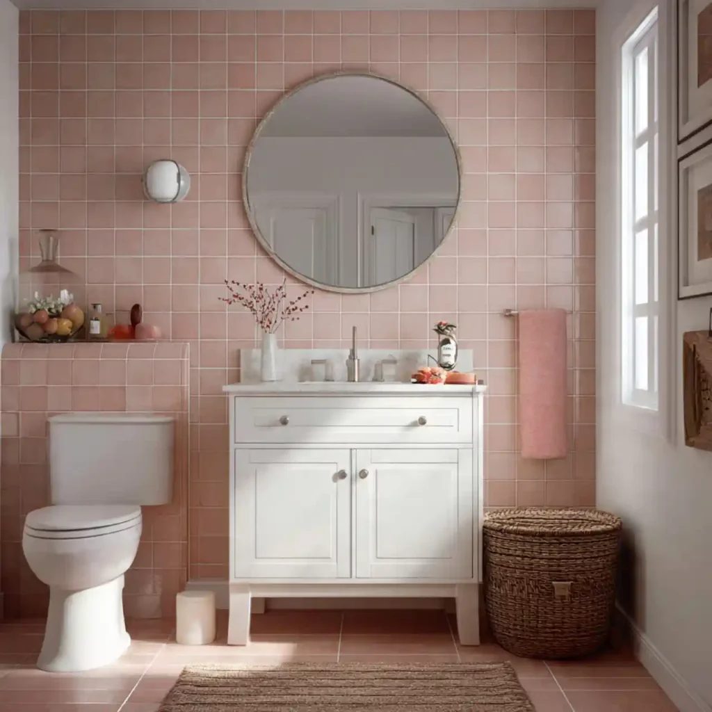 35-Stunning Pink Bathroom Idea