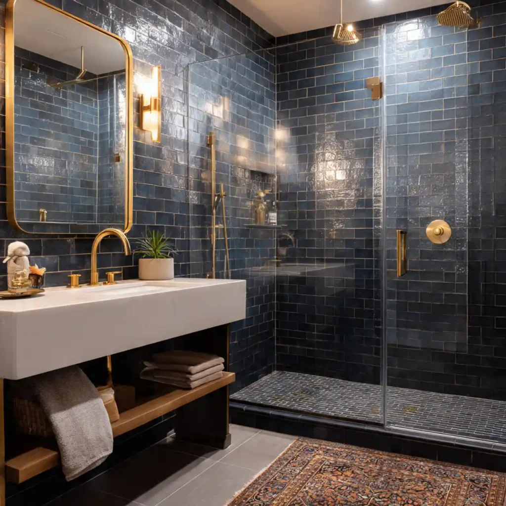 37-Unique Shower Tile Design Idea