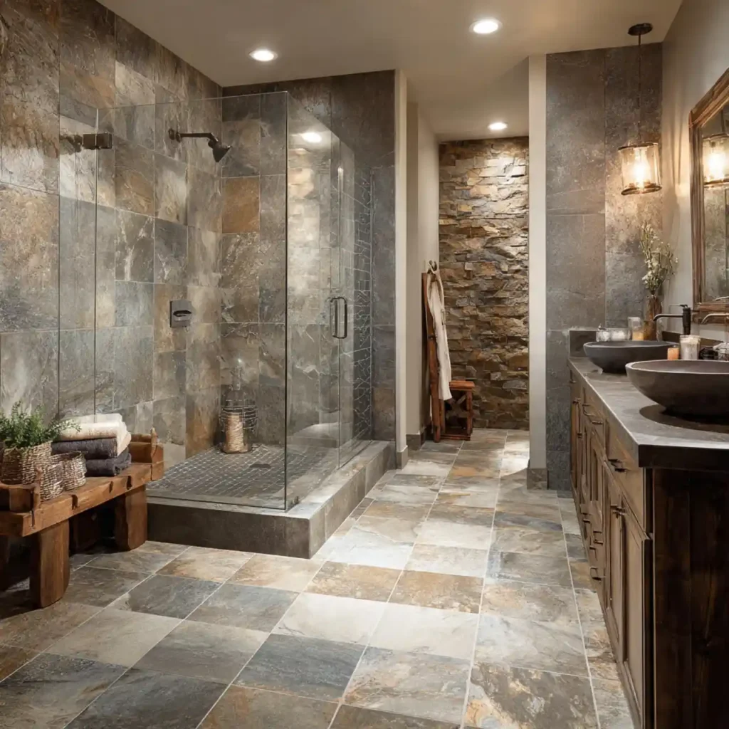 39-Unique Shower Tile Design Idea