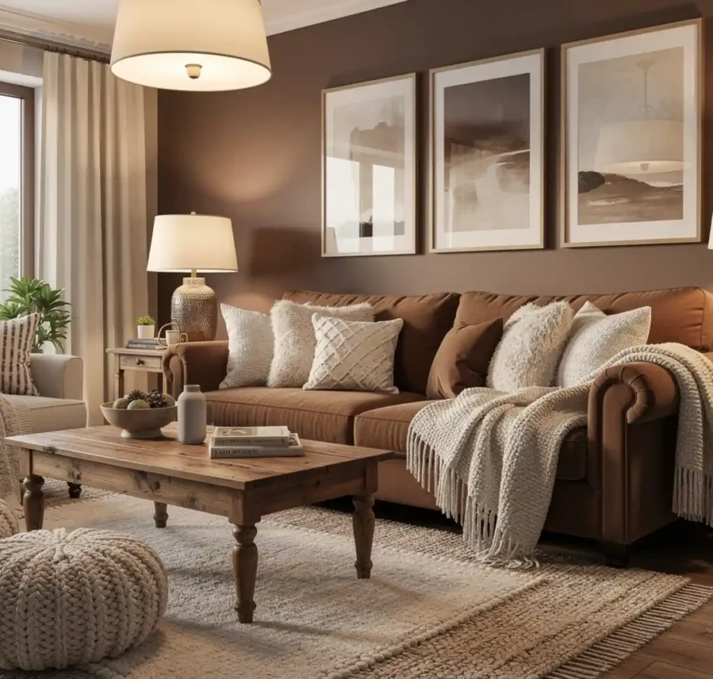 4-Brown Living Room Idea