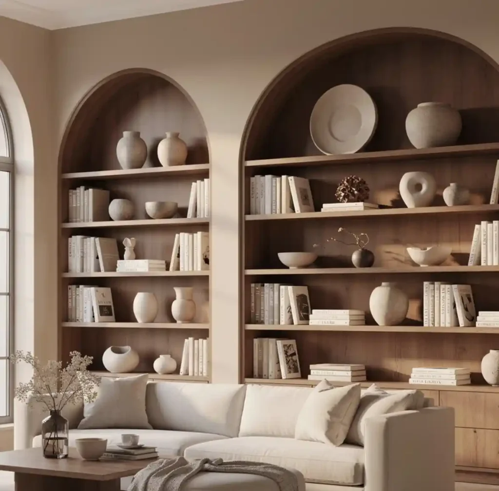 4-Built-In Shelves Living Room Idea