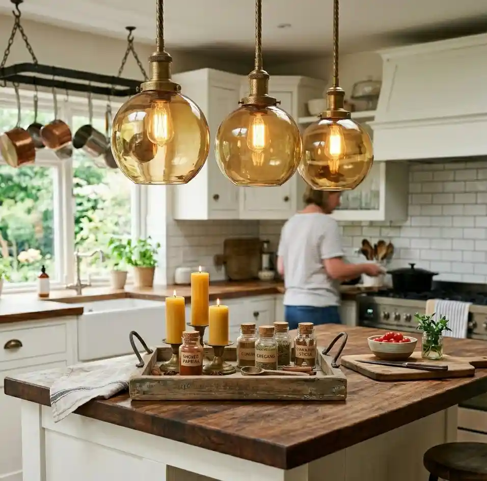 4-Kitchen Island Decor Idea