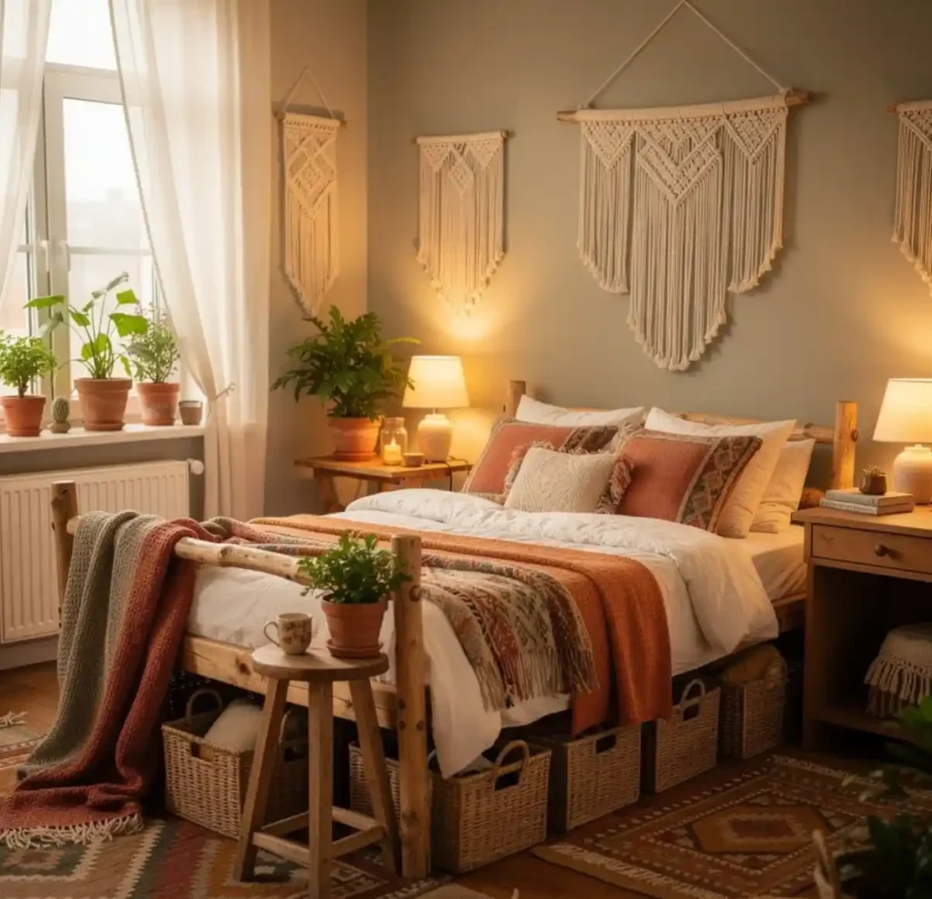 4-Modern Bohemian Bedroom Decor Idea