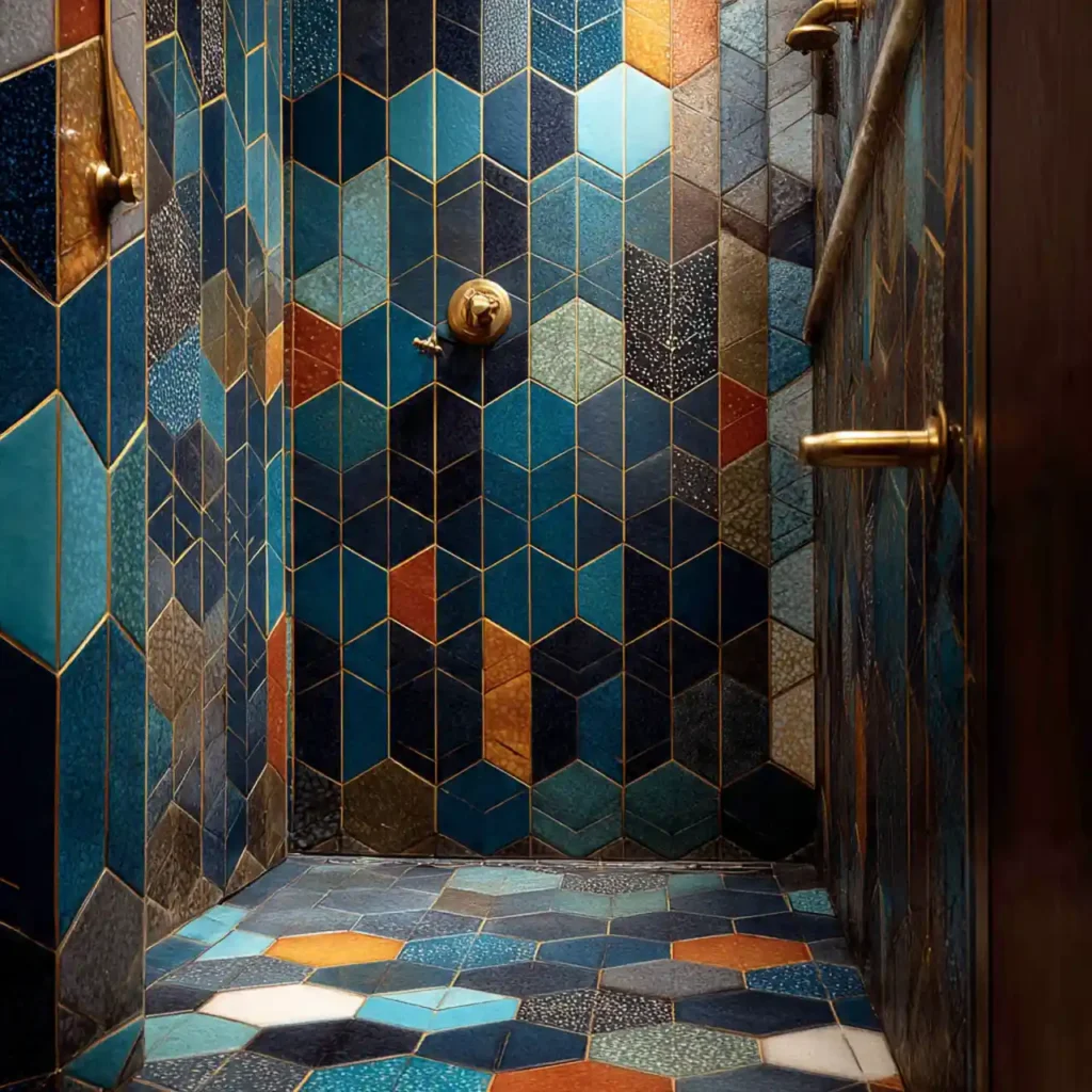 4-Unique Shower Tile Design Idea