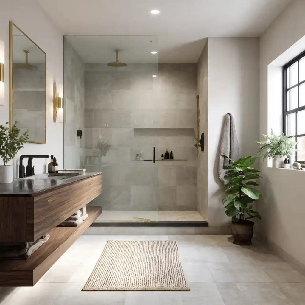 4-Walk-In Shower No Door Idea