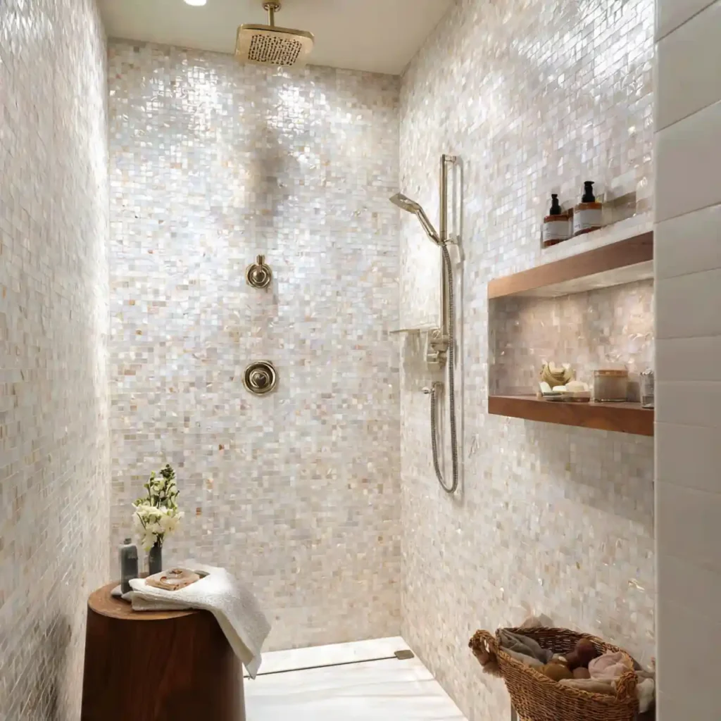 41-Unique Shower Tile Design Idea