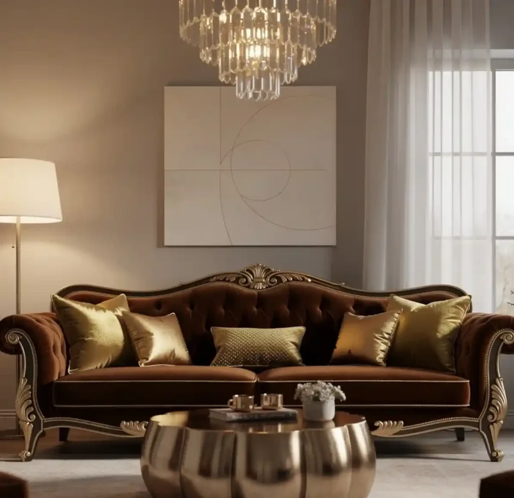 5-Brown Sofa Living Room Idea