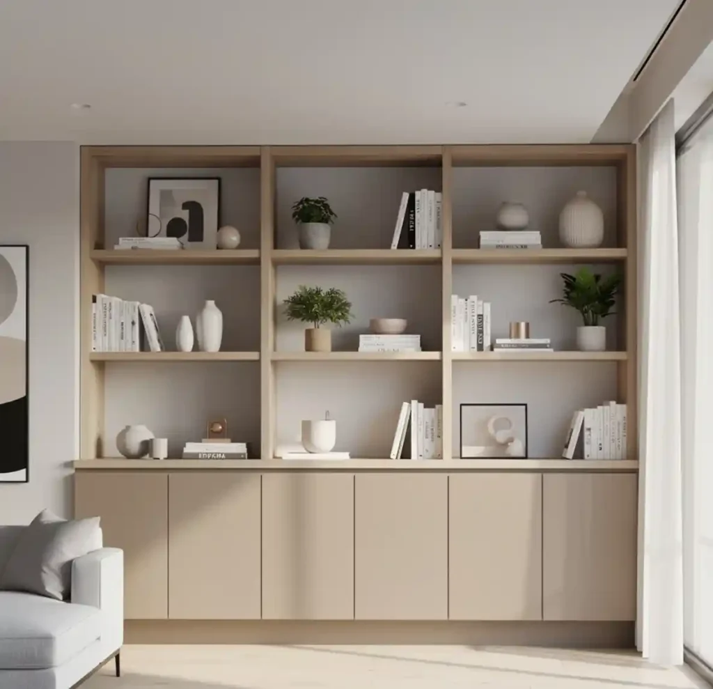 5-Built-In Shelves Living Room Idea