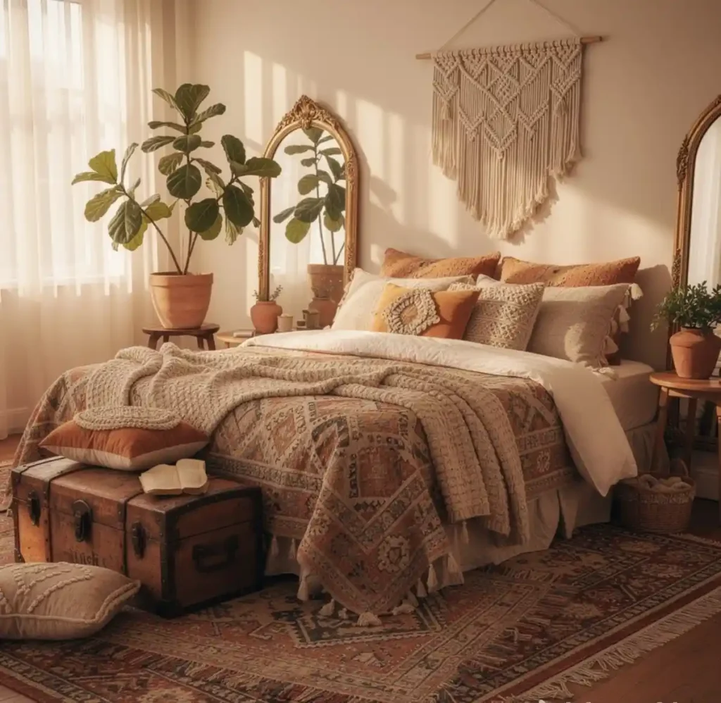 5-Modern Bohemian Bedroom Decor Idea