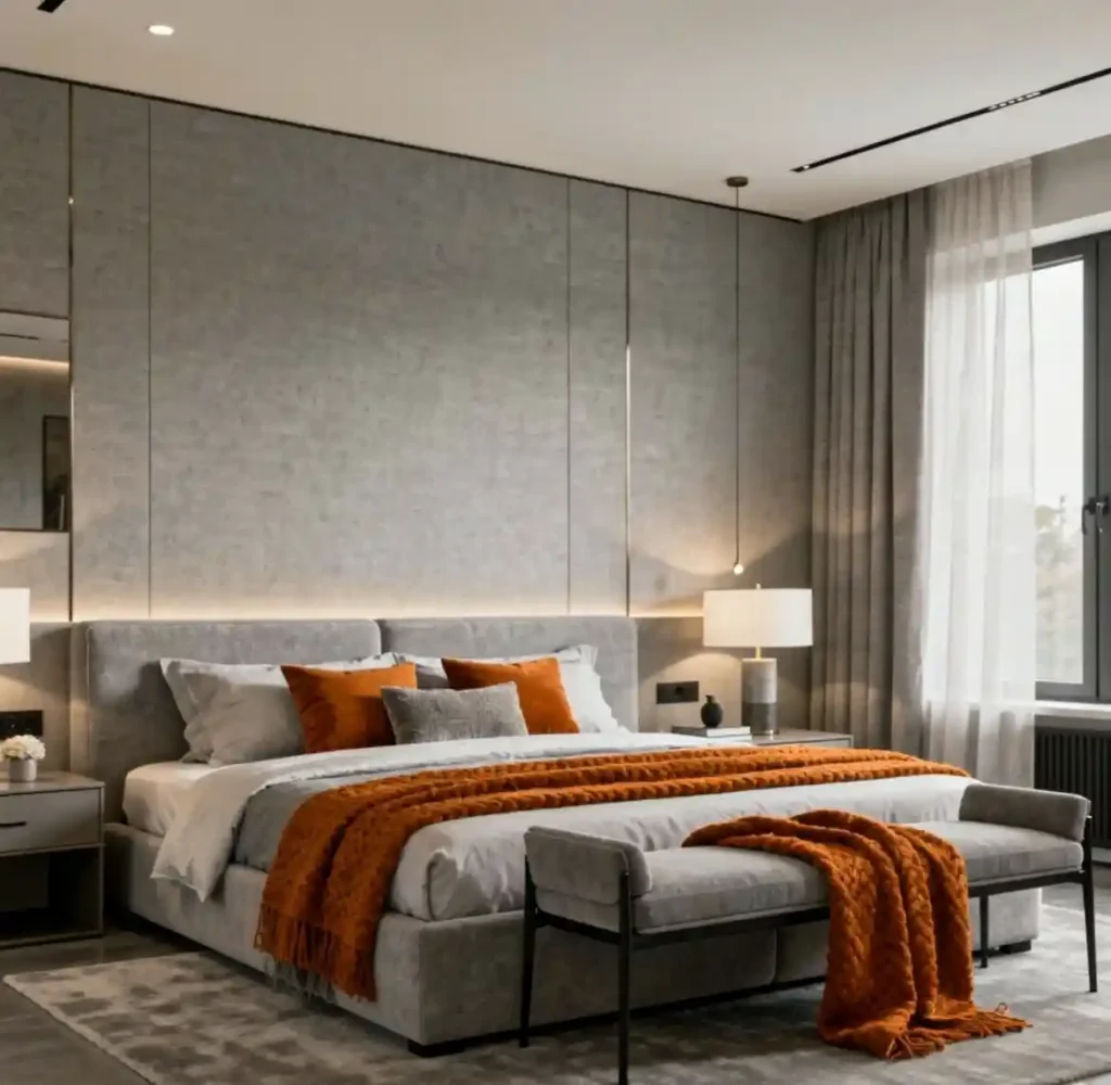 5-Orange Bedroom Idea