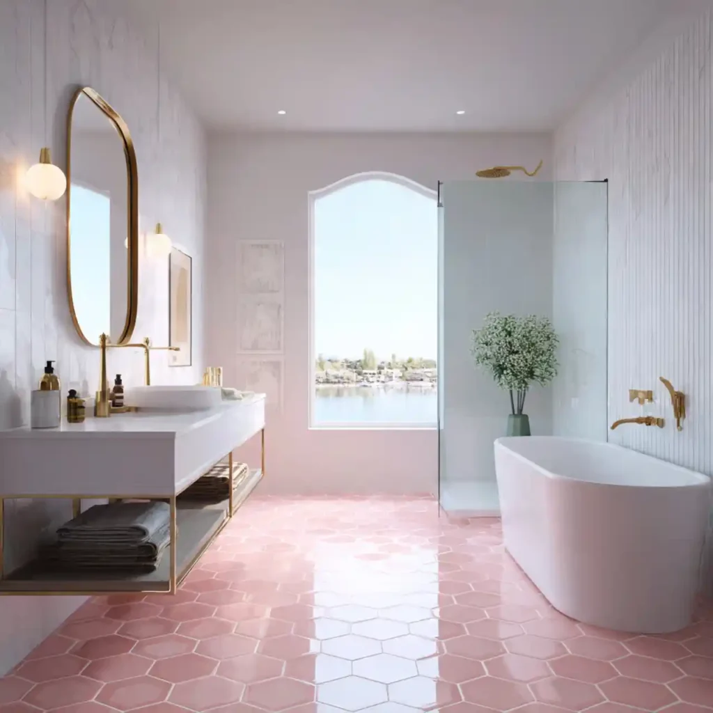 5-Stunning Pink Bathroom Idea