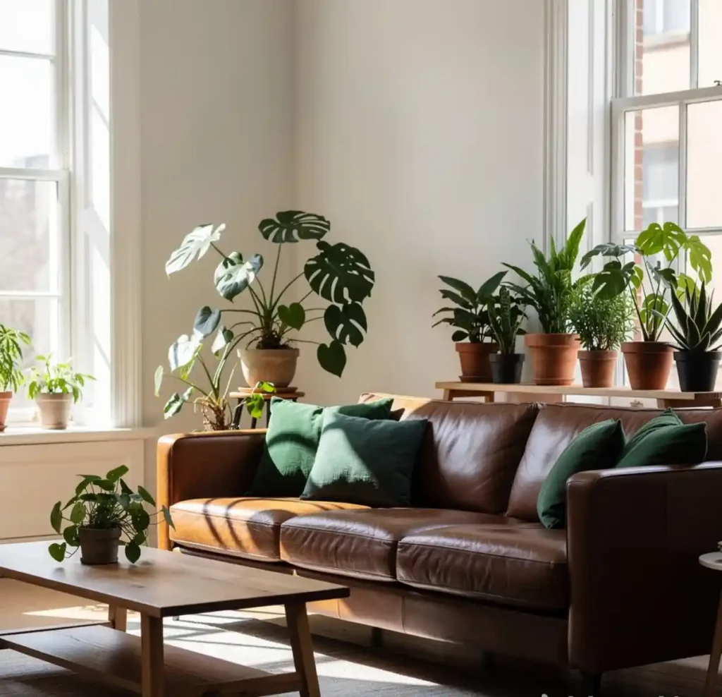 6-Brown Couch Living Room Idea
